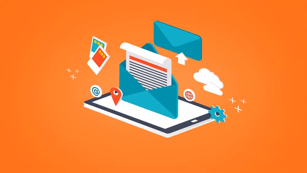 illustration générale de l'emailing et du marketing digital