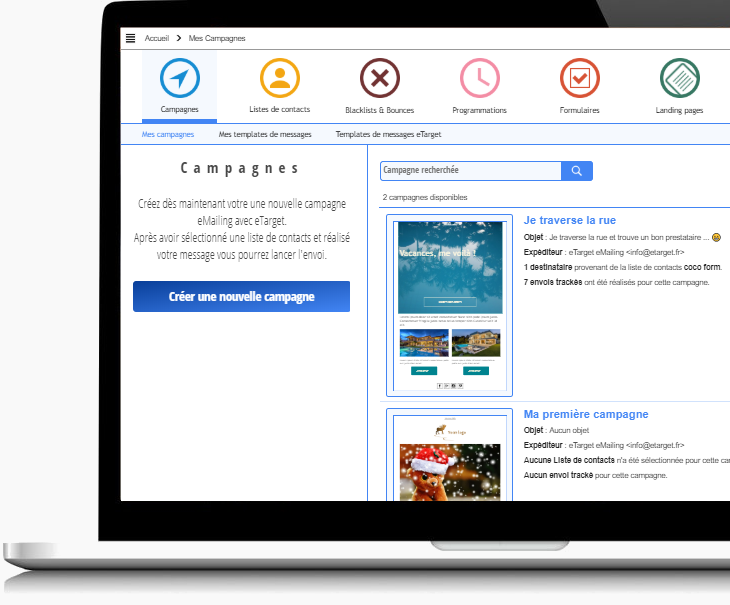 eTarget - Solution eMailing de référence.